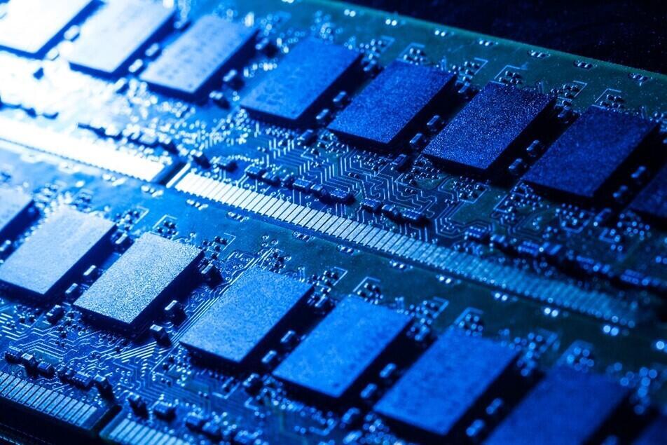 Photo close up of computer parts and memory